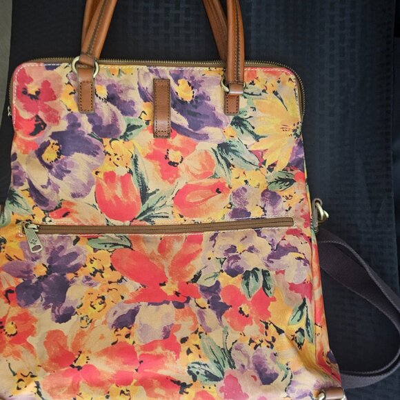 Patricia Nash Coated Canvas Trapani Convertible Backpack  - Rainforest Print - Picture 5 of 12